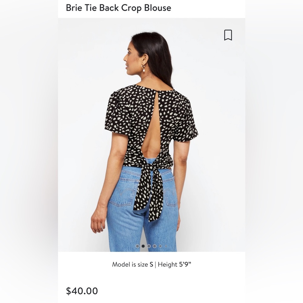 Lush Tie Back Crop Blouse XS